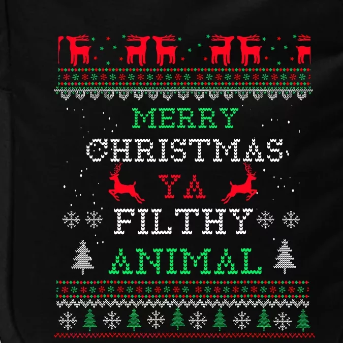 Merry Christmas Animal Filthy Ya Xmas Pajama Family Matching Impact Tech Backpack