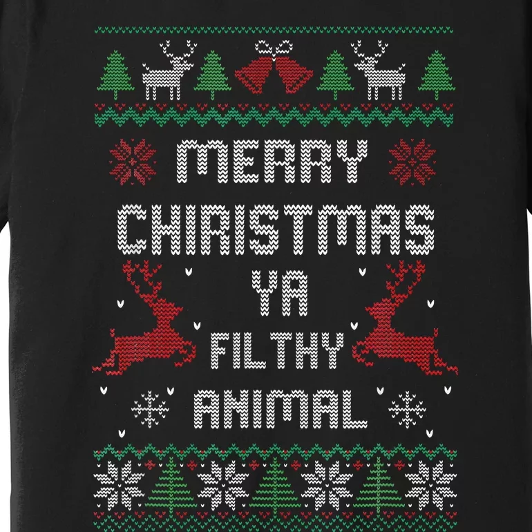 Merry Christmas Animal Filthy Ya Premium T-Shirt