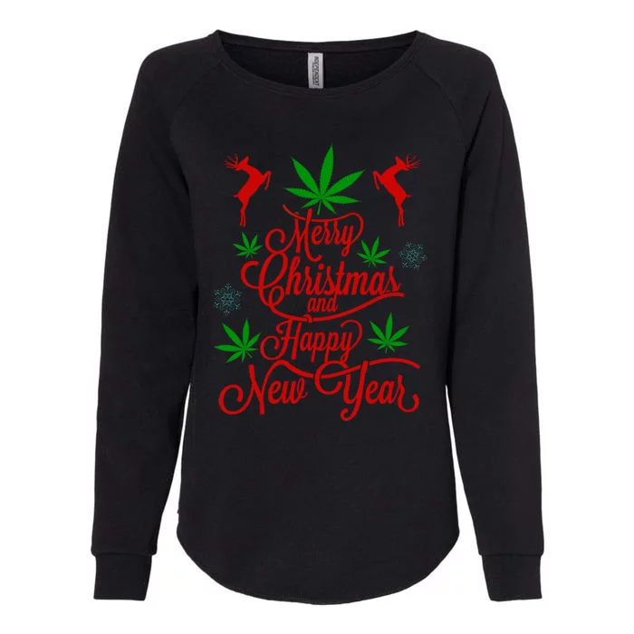 Merry Christmas And Happy New Year Womens California Wash Sweatshirt