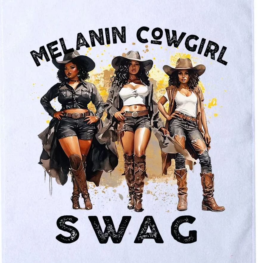 Melanin Cowgirls African Melanin Cowgirl Swag Juneteenth Platinum Collection Golf Towel