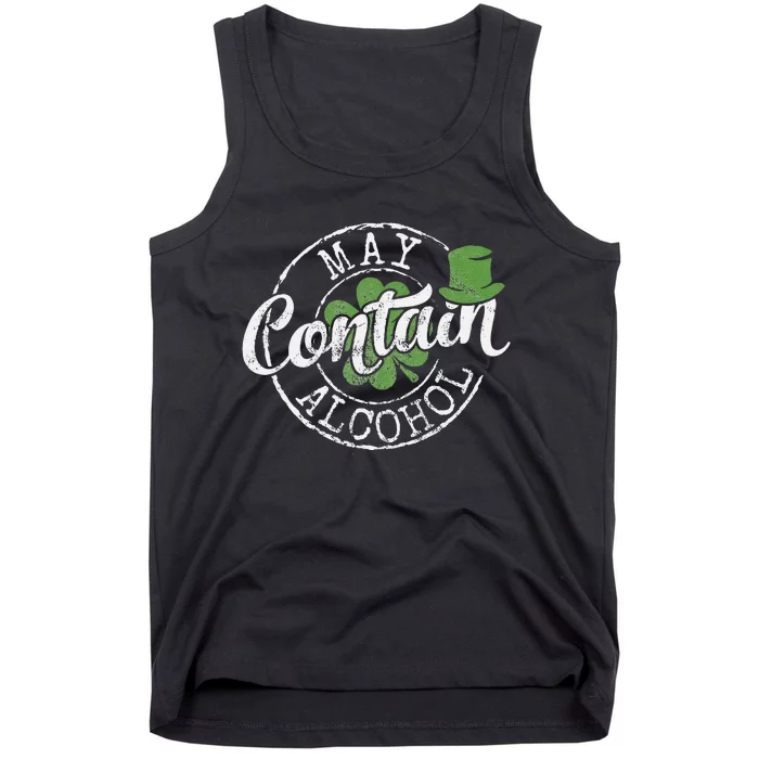 May Contain Alcohol Funny Saint Paddy's St Patrick's Day Tank Top