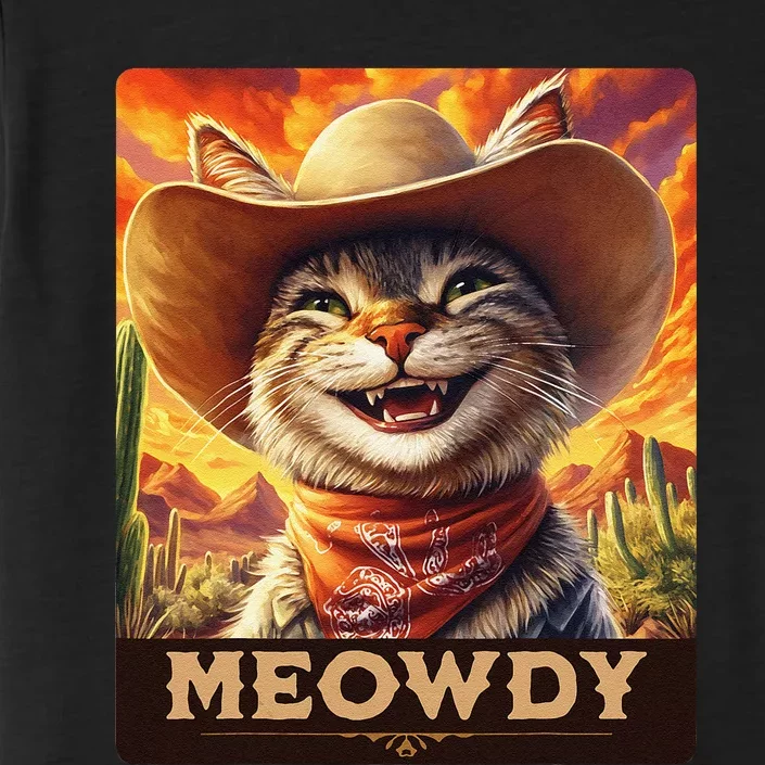 Meowdy Cowboy A Furry Friend In The Wild West Cat Gift ChromaSoft Performance T-Shirt