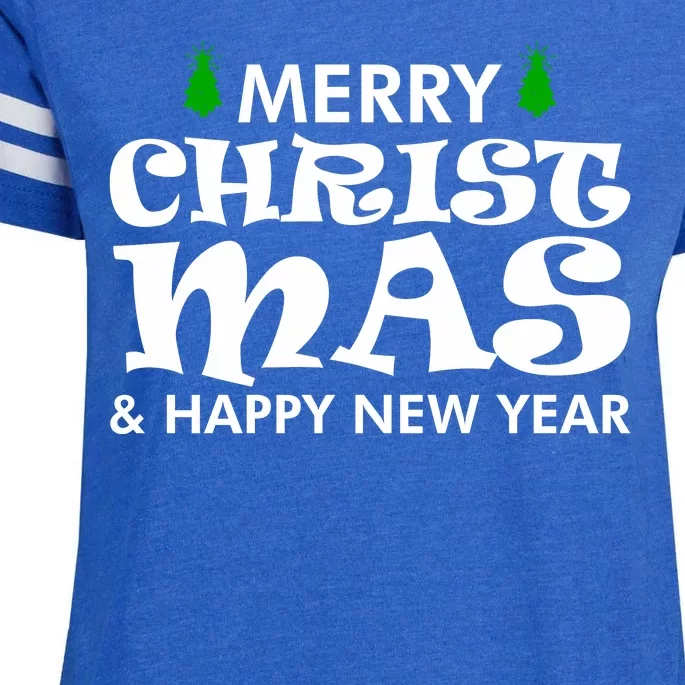 Merry Christmas And Happy New Year Enza Ladies Jersey Football T-Shirt