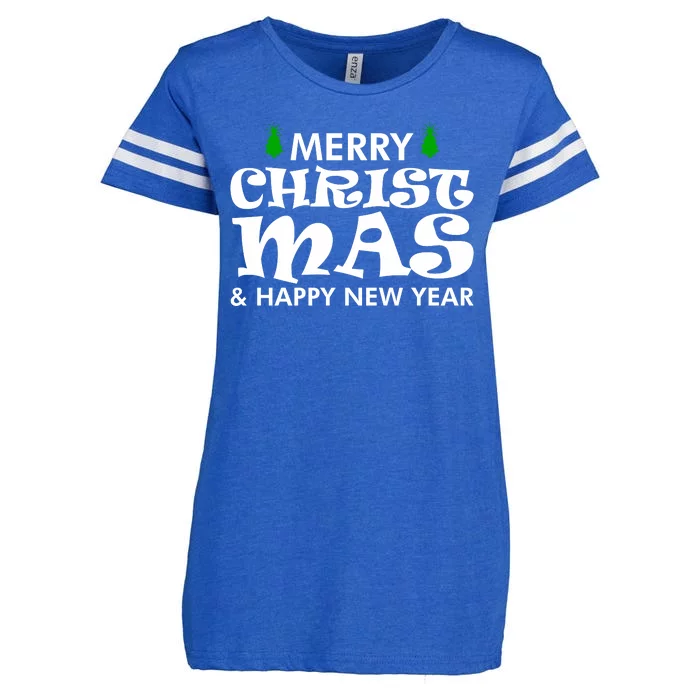 Merry Christmas And Happy New Year Enza Ladies Jersey Football T-Shirt