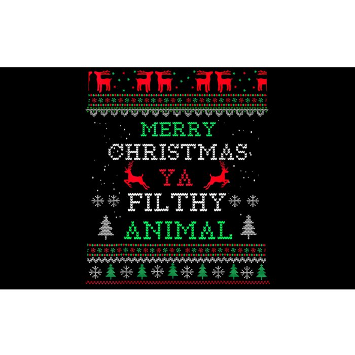 Merry Christmas Animal Filthy Ya Xmas Pajama Family Matching Bumper Sticker