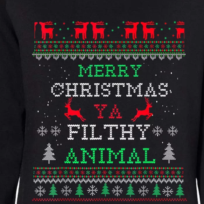 Merry Christmas Animal Filthy Ya Xmas Pajama Family Matching Womens California Wash Sweatshirt