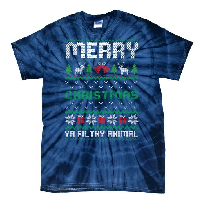 Merry Christmas Animal Filthy Ya For Gift Tie-Dye T-Shirt