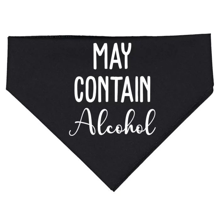 May Contain Alcohol Funny Party USA-Made Doggie Bandana