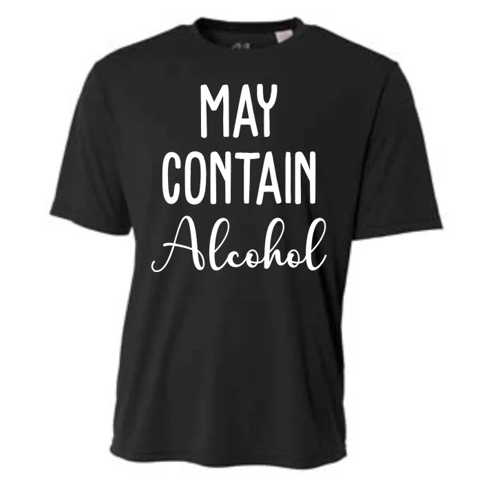 May Contain Alcohol Funny Party Cooling Performance Crew T-Shirt