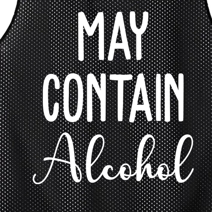 May Contain Alcohol Funny Party Mesh Reversible Basketball Jersey Tank