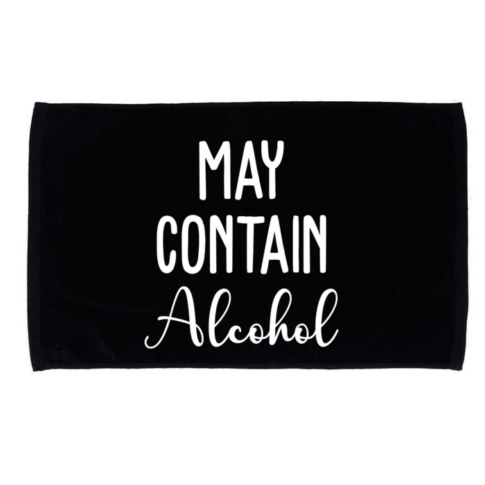 May Contain Alcohol Funny Party Microfiber Hand Towel