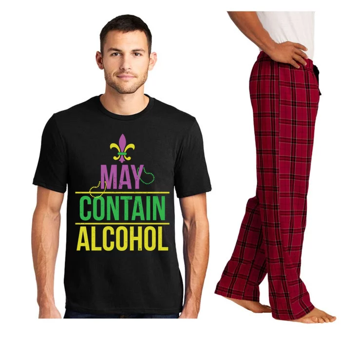 May Contain Alcohol Mardi Gras Party Ing Cool Gift Pajama Set