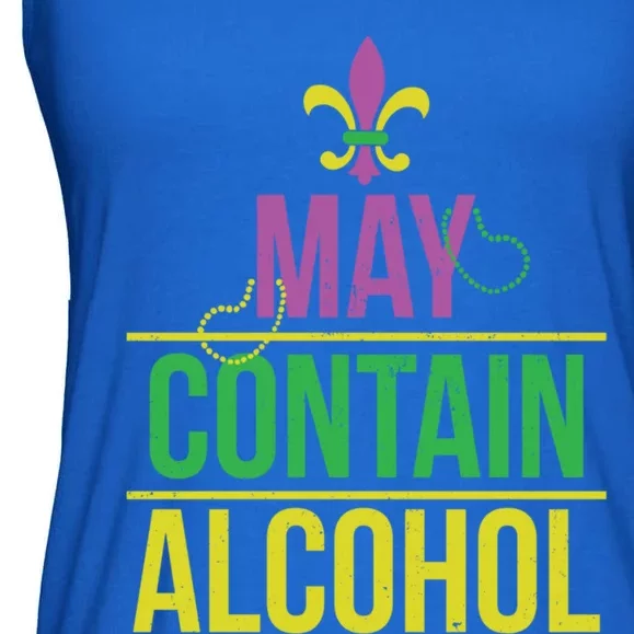 May Contain Alcohol Mardi Gras Party Ing Cool Gift Ladies Essential Flowy Tank