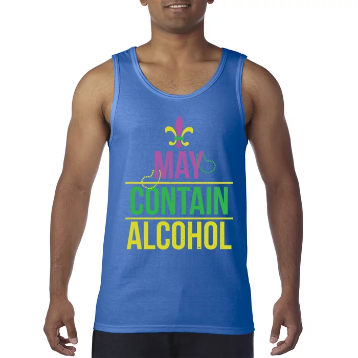 May Contain Alcohol Mardi Gras Party Ing Cool Gift Tank Top