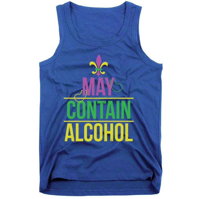 May Contain Alcohol Mardi Gras Party Ing Cool Gift Tank Top