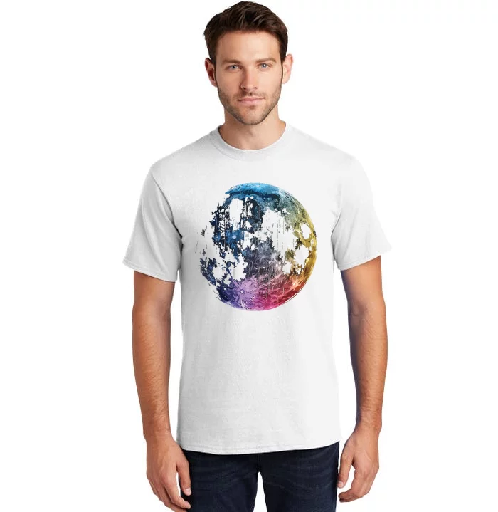 Moon Colored Art Graphic Artwork Motif Moon Tall T-Shirt