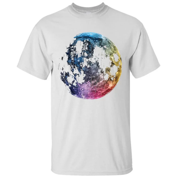 Moon Colored Art Graphic Artwork Motif Moon Tall T-Shirt