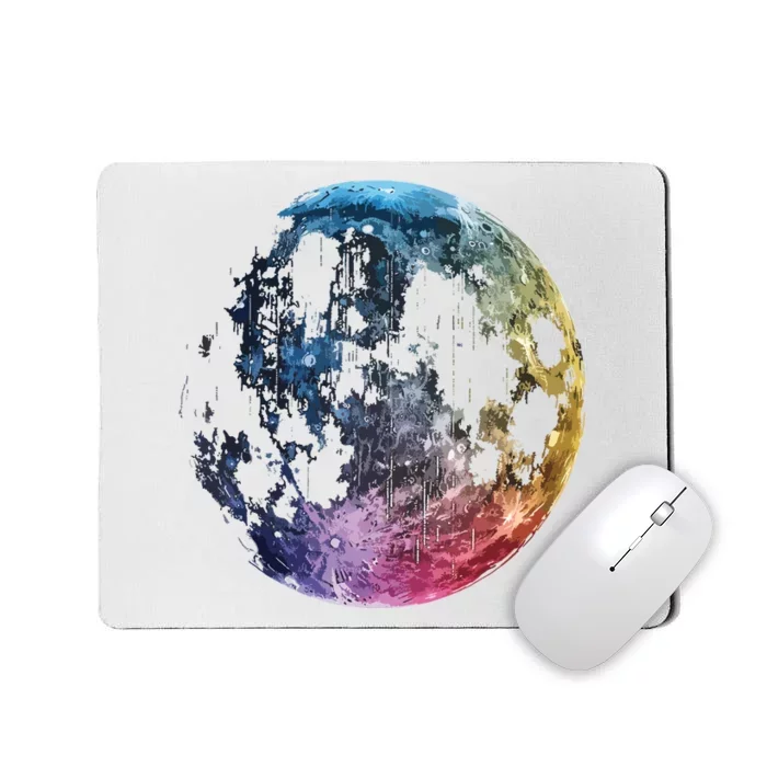 Moon Colored Art Graphic Artwork Motif Moon Mousepad