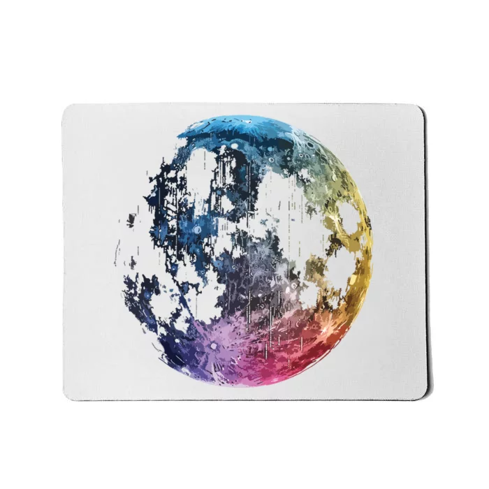 Moon Colored Art Graphic Artwork Motif Moon Mousepad