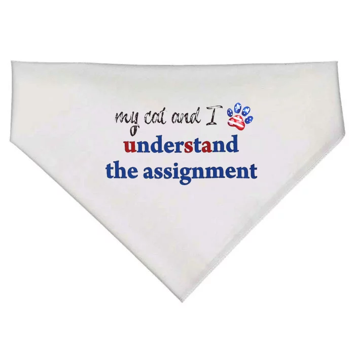 My Cat And I Understand The Assignment USA-Made Doggie Bandana