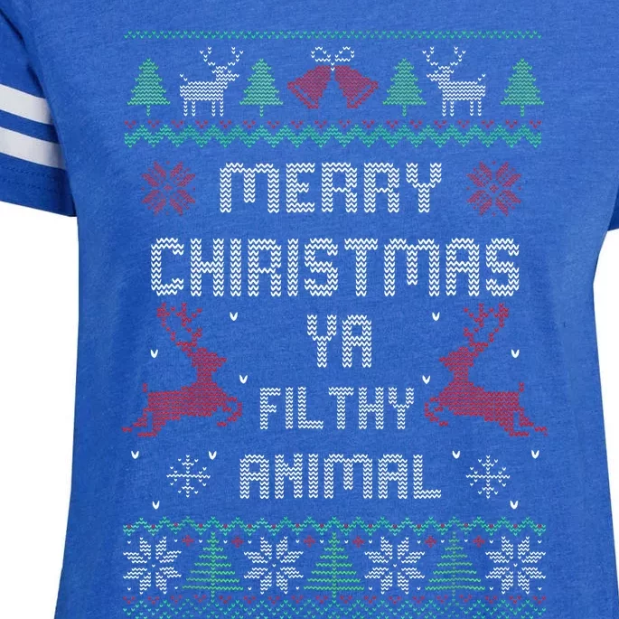 Merry Christmas Animal Filthy Ya Xmas Pajama Enza Ladies Jersey Football T-Shirt