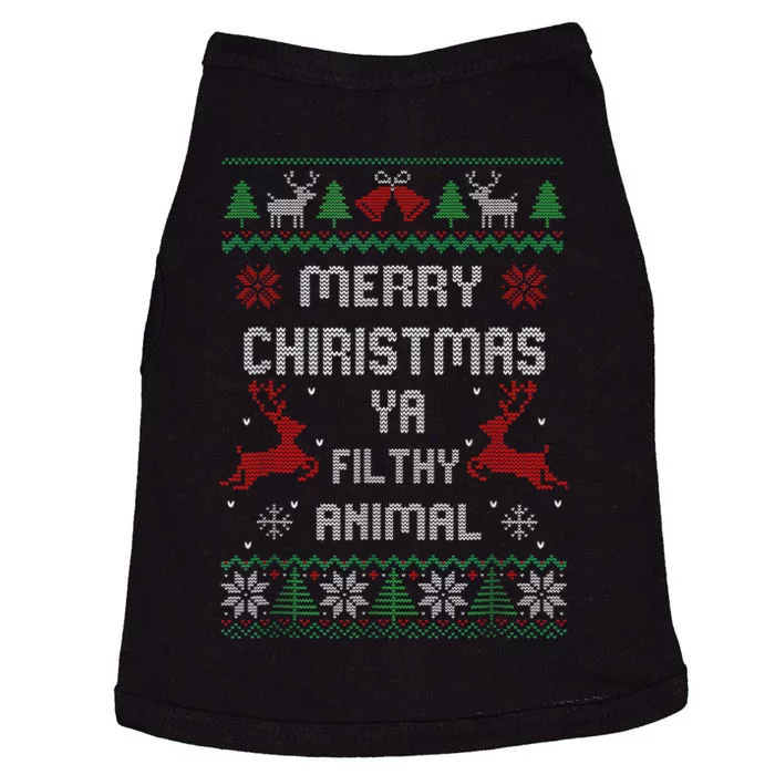 Merry Christmas Animal Filthy Ya Xmas Pajama Doggie Tank