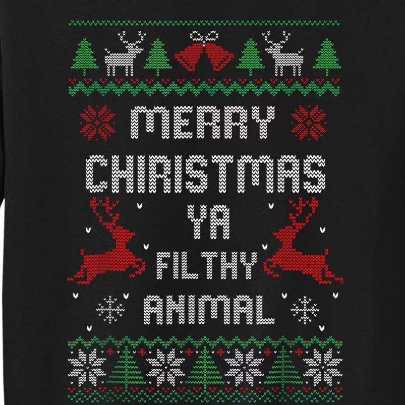 Merry Christmas Animal Filthy Ya Xmas Pajama Sweatshirt