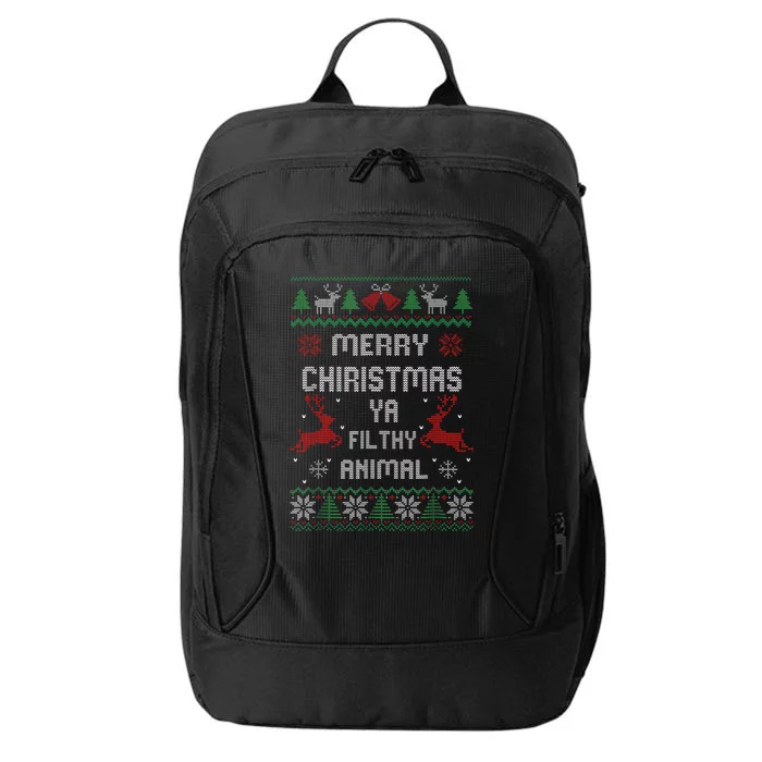 Merry Christmas Animal Filthy Ya Xmas Pajama City Backpack