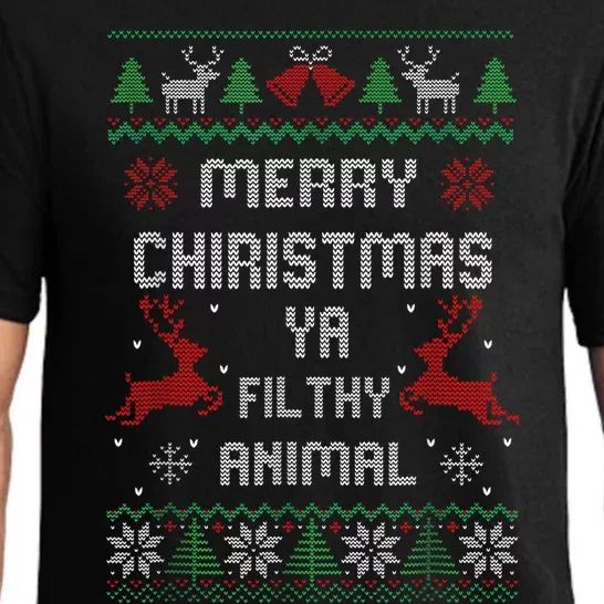 Merry Christmas Animal Filthy Ya Xmas Pajama Pajama Set