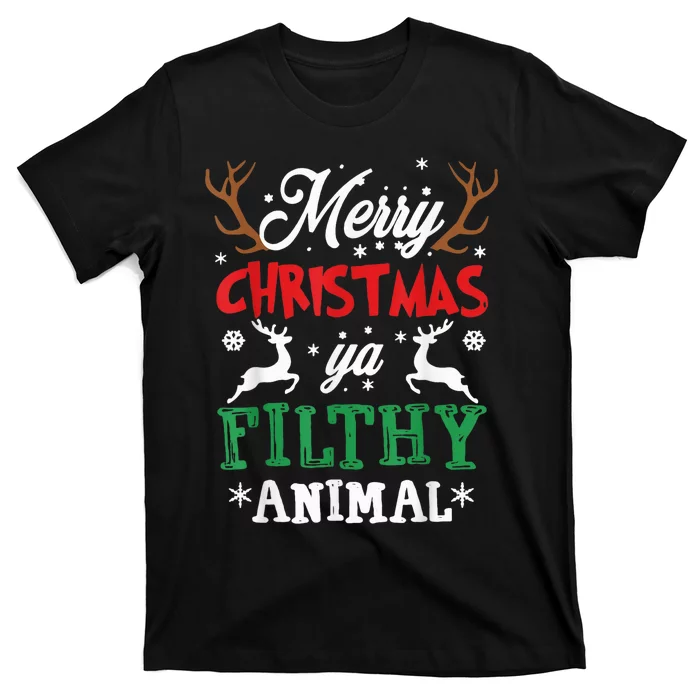 Merry Christmas Animal Filthy Ya Xmas Pajama T-Shirt