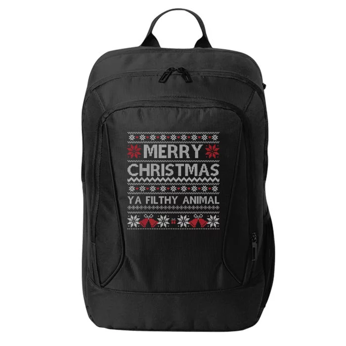 Merry Christmas Animal Filthy Ya Xmas Ugly Christmas City Backpack