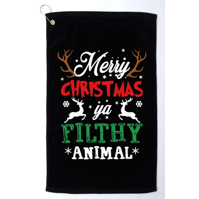 Merry Christmas Animal Filthy Ya Xmas Pajama Platinum Collection Golf Towel