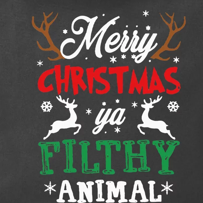 Merry Christmas Animal Filthy Ya Xmas Pajama Zip Tote Bag