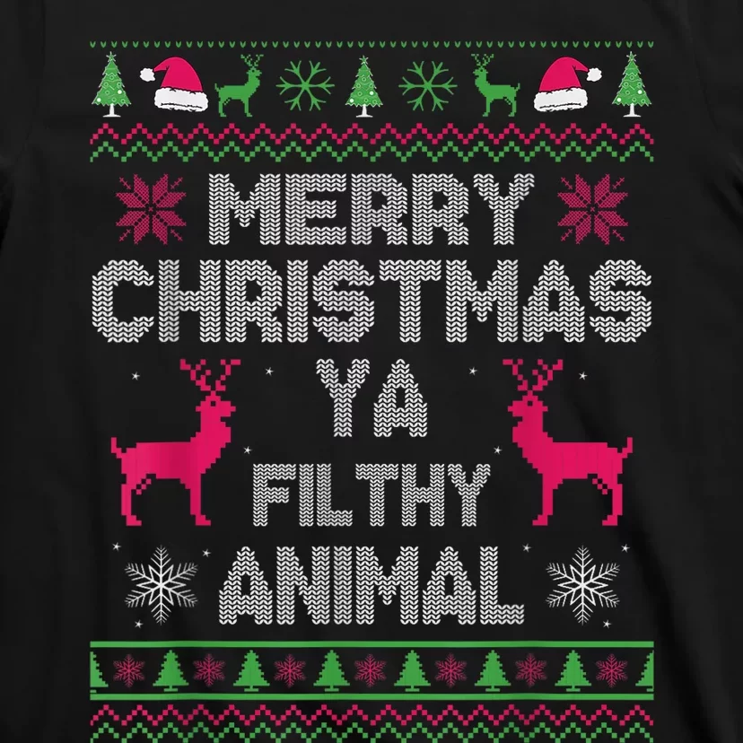 Merry Christmas Animal Filthy Ya T-Shirt