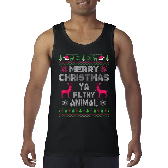 Merry Christmas Animal Filthy Ya Tank Top