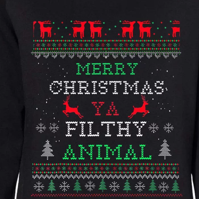 Merry Christmas Animal Filthy Ya Xmas Pajama Family Matching Womens California Wash Sweatshirt