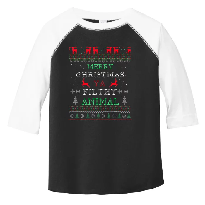 Merry Christmas Animal Filthy Ya Xmas Pajama Family Matching Toddler Fine Jersey T-Shirt