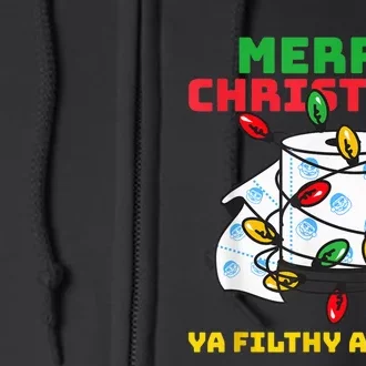 Merry Christmas Animal Filthy Ya Toilet Paper Funny Full Zip Hoodie