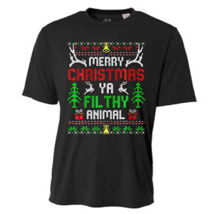 Merry Christmas Animal Filthy Ya Cooling Performance Crew T-Shirt