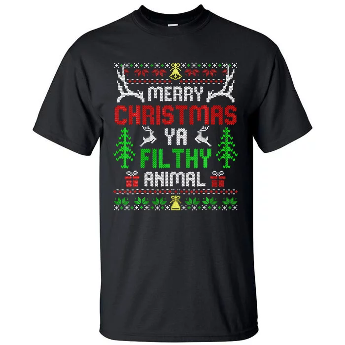 Merry Christmas Animal Filthy Ya Tall T-Shirt