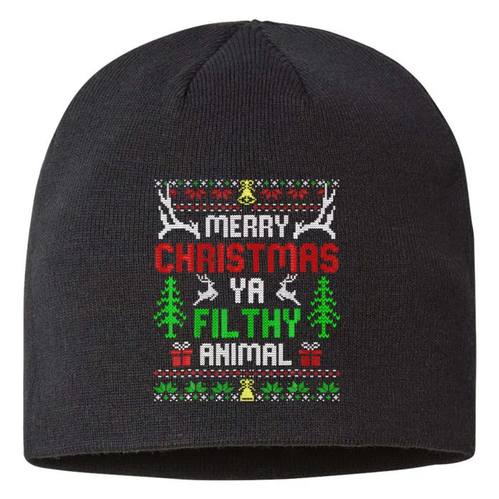 Merry Christmas Animal Filthy Ya 8 1/2in Sustainable Knit Beanie