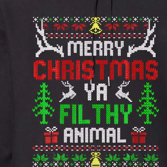 Merry Christmas Animal Filthy Ya Premium Hoodie