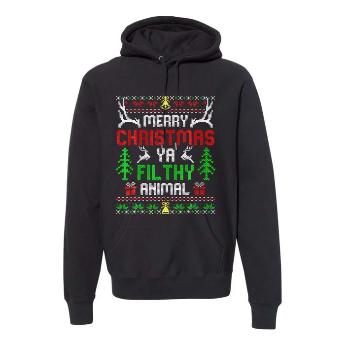 Merry Christmas Animal Filthy Ya Premium Hoodie