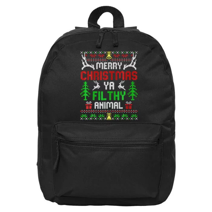 Merry Christmas Animal Filthy Ya 16 in Basic Backpack