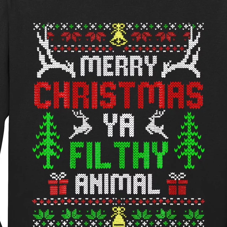 Merry Christmas Animal Filthy Ya Tall Long Sleeve T-Shirt