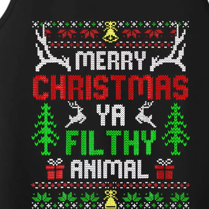 Merry Christmas Animal Filthy Ya Performance Tank