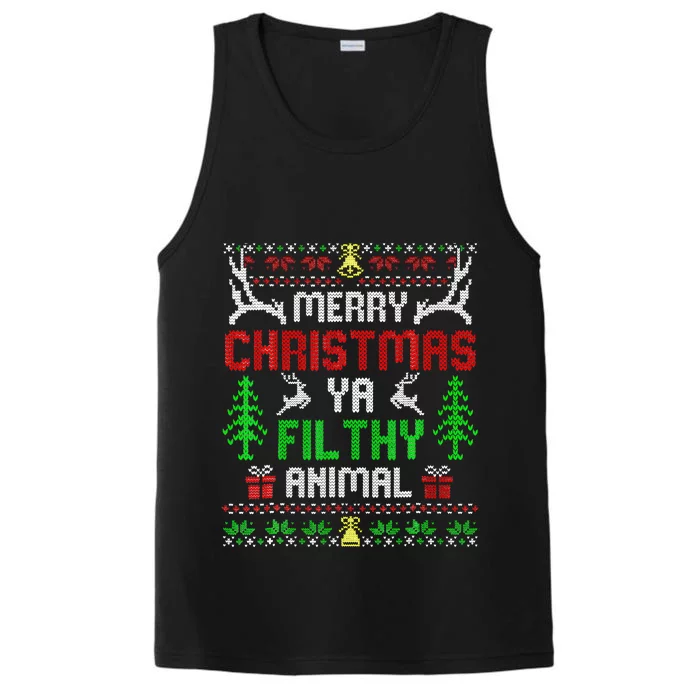 Merry Christmas Animal Filthy Ya Performance Tank