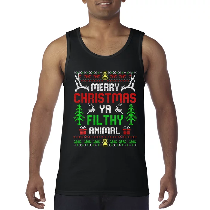 Merry Christmas Animal Filthy Ya Tank Top