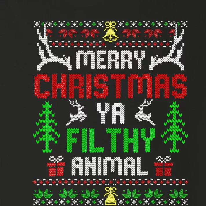 Merry Christmas Animal Filthy Ya Toddler Long Sleeve Shirt