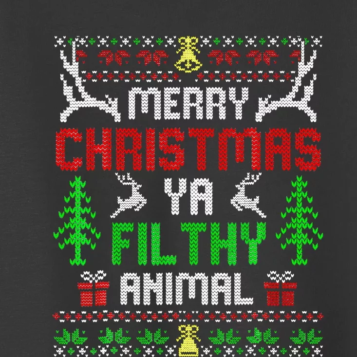 Merry Christmas Animal Filthy Ya Toddler T-Shirt